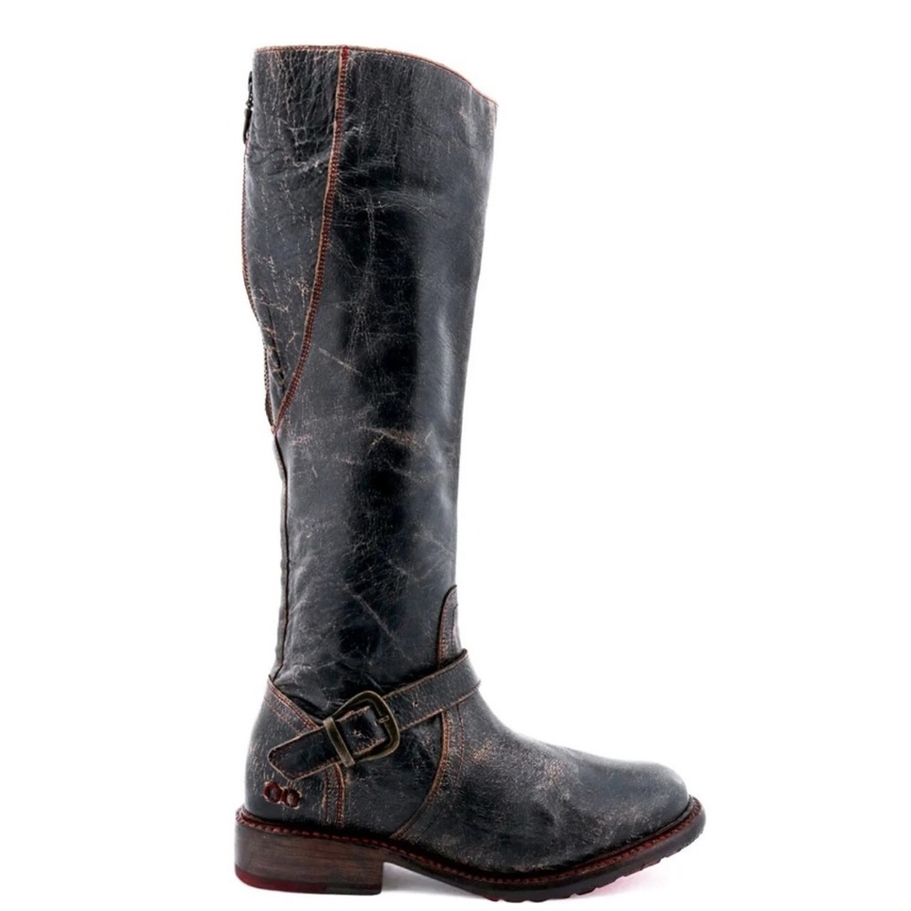 BED|STU Black Lux Leather Boots